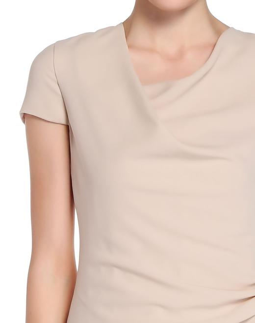 4894415331653  JOAN&DAVID  卡其色抽褶修身短袖连衣裙 商品图4