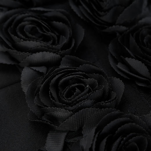 QF869斯尔丽2025夏季新款礼服箱型设计立体盘花中长款气质高雅连衣裙 商品图7