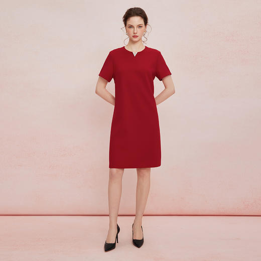 QF848斯尔丽2025新款宴会小礼服直身款显瘦显高短袖连衣裙 商品图3