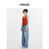 VIMAGE纬漫纪慵懒感休闲港风无袖挂脖针织吊带上衣2025夏季新款V2301933 商品缩略图3