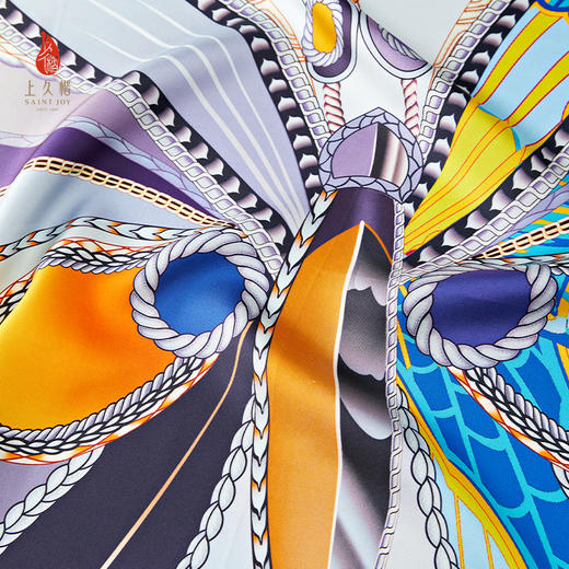 SAINTJOY/上久楷真丝方巾 印花真丝方巾 蝶变 FJS20050 商品图6