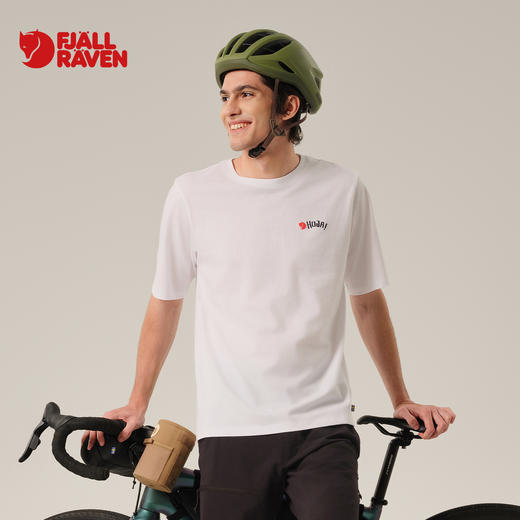 北极狐 男士户外短袖T恤 hoja系列 白色骑行上衣 12600251 商品图0