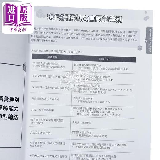 【中商原版】文言文语译答题全攻略 香港中学文凭考试HKDSE 中学语文教辅 港台原版 商品图3
