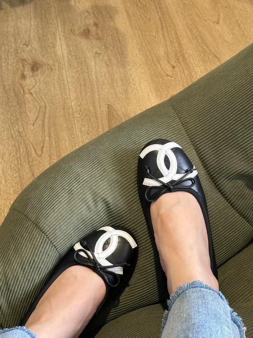 香奈儿康鹏系列中古款大CC LOGO芭蕾舞鞋（JS） 商品图3