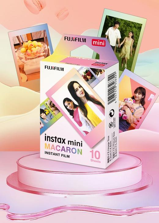 mini马卡龙3寸相纸1盒10张，多盒便宜富士拍立得花边相纸日期新鲜现货速发 商品图3