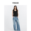 VIMAGE纬漫纪休闲背心内搭外穿U领宽松针织无袖上衣2025夏季新款V2301938 商品缩略图3