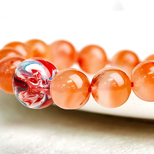 易祈吉祥五行补金系列手链天然南红手串属火系列手链文饰品送礼男女通用手串礼物 商品图5