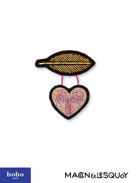 Macon&Lesquoy法国原创设计 轻柔的心 埃及系列 M&L刺绣手工饰品胸针