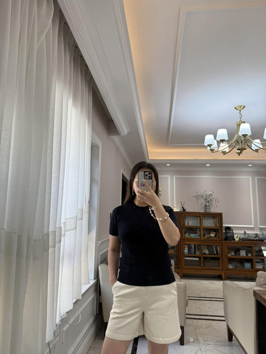 429-1 渠道货 小禾 环保弹力白牛仔 优雅帅气百慕大短裤 我穿29码 商品图14