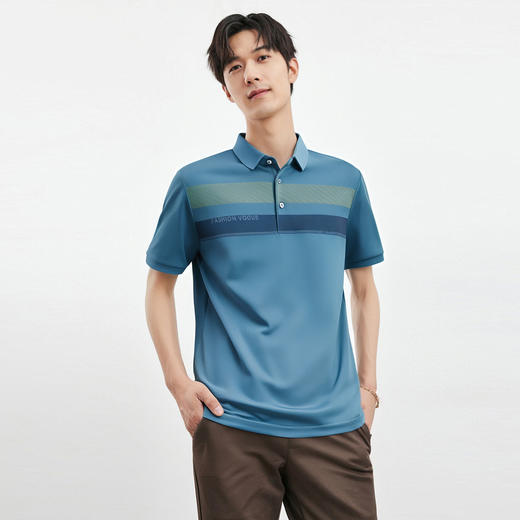 【时尚撞色】罗蒙男士夏季polo衫男短袖商务休闲男士t恤短袖polo衫 商品图1