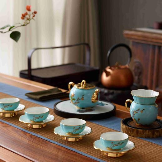 【6F】国瓷永丰源 西湖蓝12头茶具 商品图0