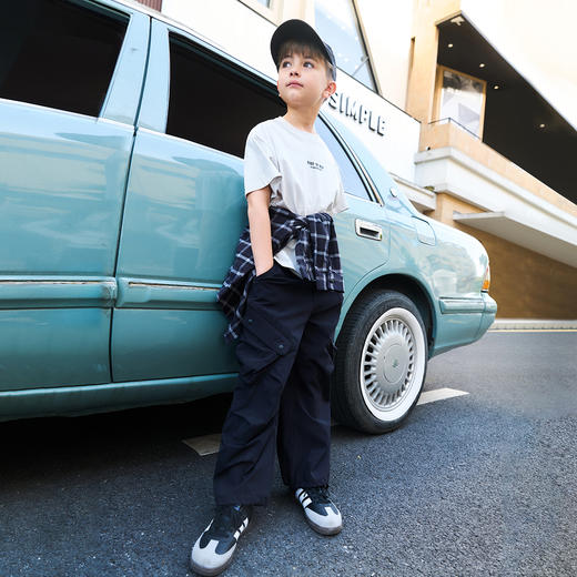 【凉感】马克珍妮男童潮酷字母短袖T恤 儿童上衣夏装新款550667 商品图1