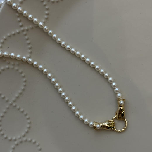 玫瑰刘亦菲同款“手手”项链 选用上档次的近圆珠，无暇级别强光，整体质感很棒，4-5mm 商品图10