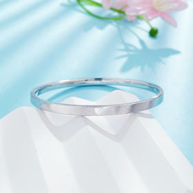 【限时8.8折】PT950 #520快乐 #CNC 铂金空心时间年轮爱心心形CNC车花手镯（面宽约3.7-4.1mm，厚约2.4mm）(PTSZ00034)预售产品下单后不退款不退货不换货不补差价