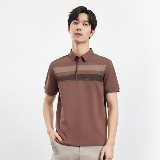 【时尚撞色】罗蒙男士夏季polo衫男短袖商务休闲男士t恤短袖polo衫 商品图2