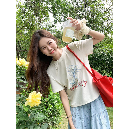 <曾小咸推荐>3.30现货秒杀 ！微信超特价！花朵印花短袖T恤 日常109.99 立减50 秒杀59.99！！ 商品图1