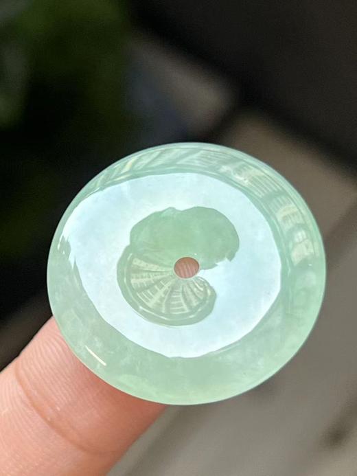 【云意轩】编号：9475  冰种甜绿平安扣天然翡翠 附证书 商品图3