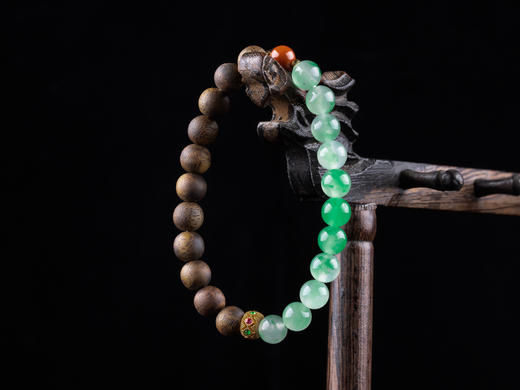 XY0310沉香+南红非洲翠手串 商品图8