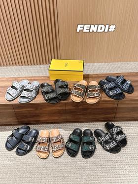 FENDI芬迪双带平底拖鞋（HC）
