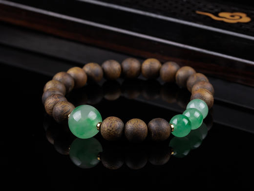 XY0303沉香+非洲翠个性手串 商品图4