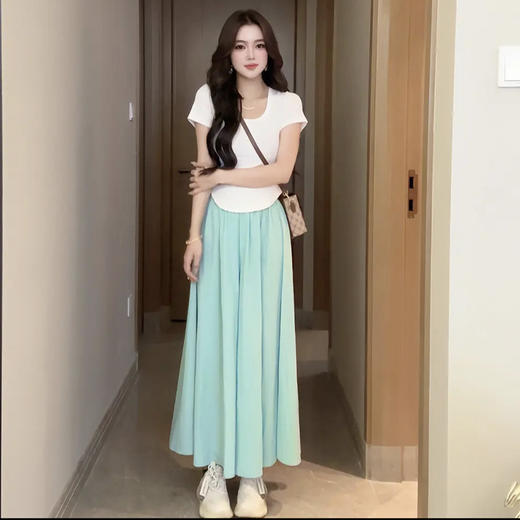 【❤️一衣两穿❗即是裙子又是裤子❗仅需39/条】裙裤女夏款新款爆款垂坠感a字半身裙夏季薄款裤裙山本长裙子店 商品图3
