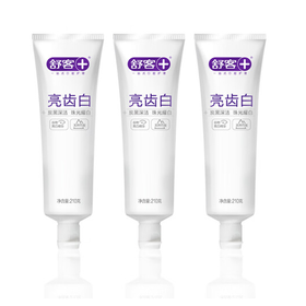 舒客 亮齿白牙膏（竹炭+天然珍珠） 210克*3