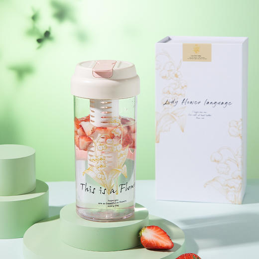 【透心凉爽，夏日佳选】情人节礼物 送女友高级感水杯 夏季实用果茶杯 高颜值伴手礼 生日闺蜜-QQ 商品图5