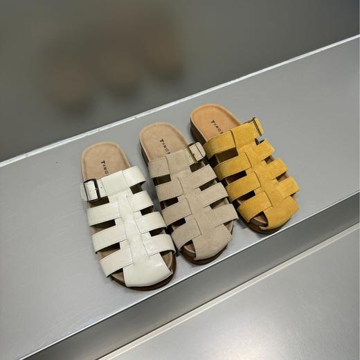 小众设计包头半拖鞋女款！2025夏季新款外穿罗马编织一脚蹬休闲凉拖鞋！ 商品图2