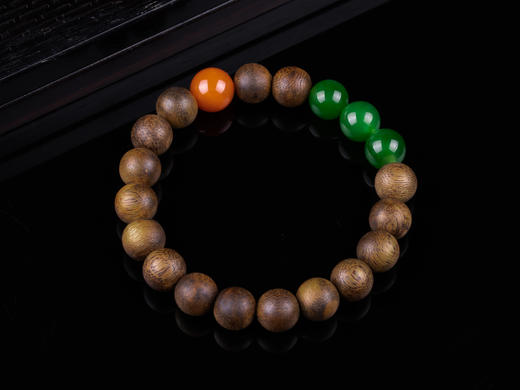 XY0308沉香+南红碧玉手串 商品图6