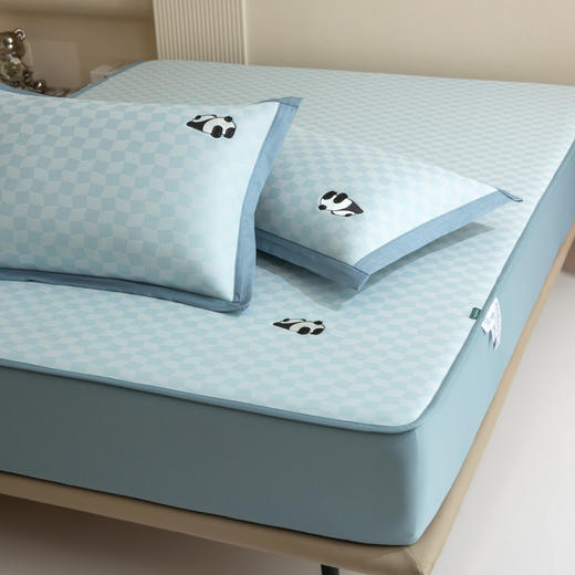 轻奢绣花凉感床笠款凉席 全包裹懒人必备冰凉席 商品图1