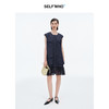 [黄龄同款]SELFWHO棉亚麻原色牛仔连衣裙女夏季新款拼接鱼尾裙子 商品缩略图0