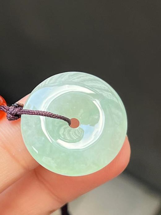 【云意轩】编号：9510  冰种甜绿平安扣天然翡翠 附证书 商品图1