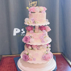 多层鲜花蛋糕