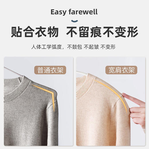 「9.9到手10支！防滑无痕衣架」家用晾衣服撑子 多功能挂晒衣撑塑料晾衣架子收纳整理宽肩晾衣 商品图2