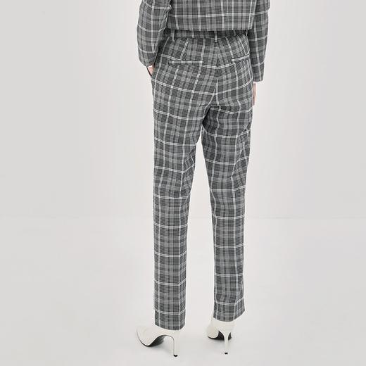 6941078056992  MO&Co. 复古格纹不规则直筒女装休闲裤 商品图2