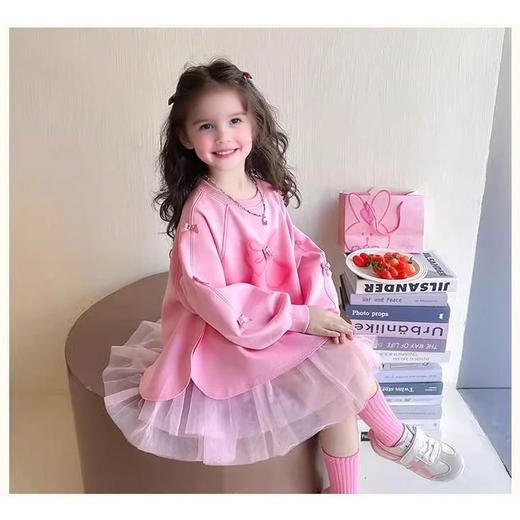 裁缝学苑TQ161女童连衣裙新款洋气时髦高级女孩宝宝儿童春装公主裙子 商品图7