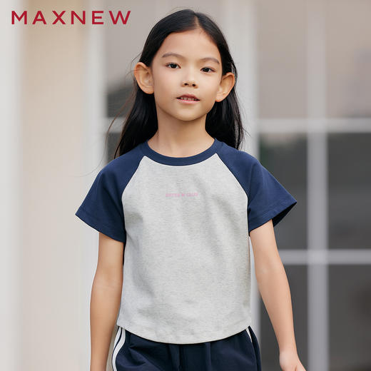 【T恤】 童装撞色短袖T恤 1P2361208 商品图1