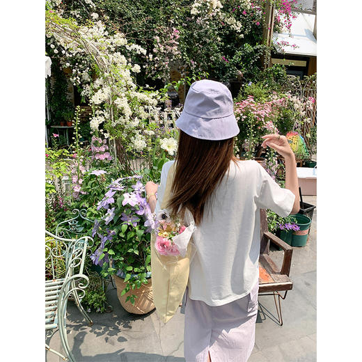 <曾小咸推荐>可爱卡通印花开叉圆领短袖T恤 商品图4