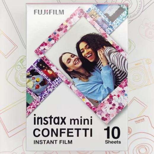 mini花雨纸屑3寸相纸1盒10张，多盒便宜，日期新鲜，现货速发，富士所有mini系列相机通用 商品图4