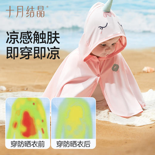宝宝防晒衣婴儿防晒斗篷男女童防晒外套小月龄防紫外线 商品图1