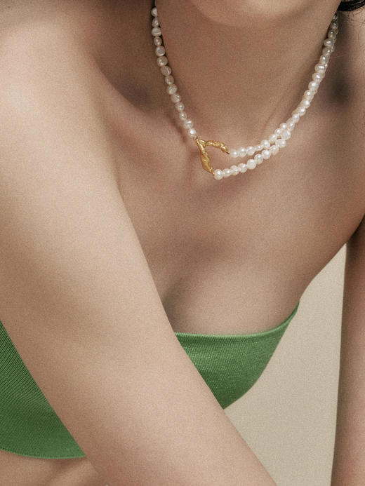 LS｜La aureola Necklace 珍珠V项链 [ 金 / 银 ] 【Celestial】 商品图2