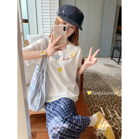 <曾小咸推荐>韩系甜美简约夏季格子半裙套装