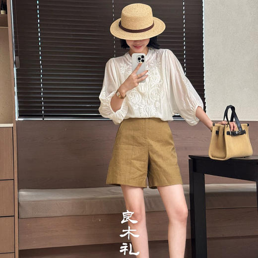 【部分现货】良木礼亚麻短裤（85-231） 商品图0