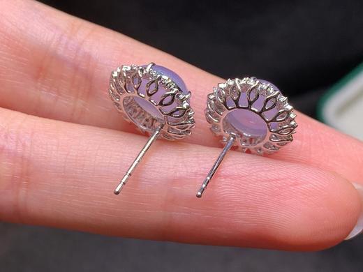 蛋面翡翠耳钉 商品图4