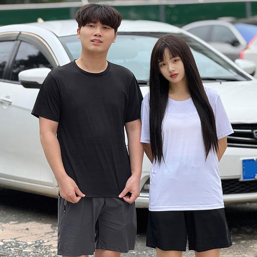 夏日运动健身必备【真维斯冰丝情侣款速干套装】手感柔滑 上身自带凉感 透气性好 纯色色系 商品图8