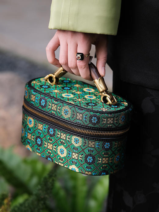 盛唐婧 |青枫手提包-金绿色[特价品] 商品图0