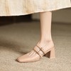 手工女鞋2025夏季新款法式玛丽珍气质小方头粗跟浅口鞋5.5CM 商品缩略图2
