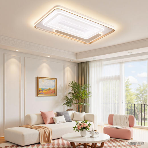 欧普（OPPLE）辰影客厅1.1m大尺寸设计美学简约现代吸顶灯套餐 商品图4