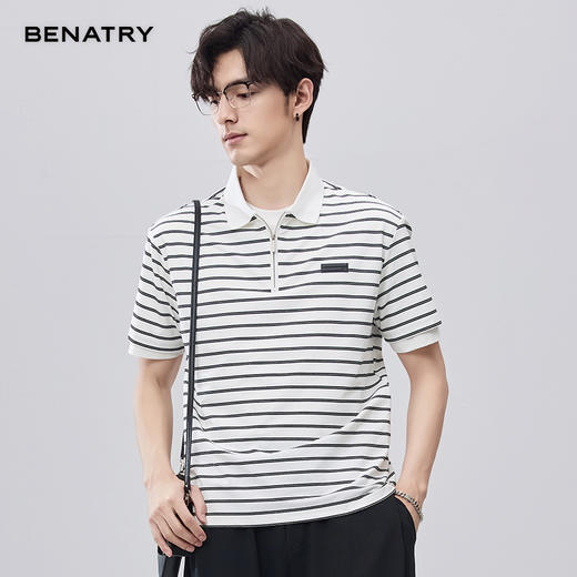 贝纳川夏季条纹短袖POLO ECF214003 商品图4