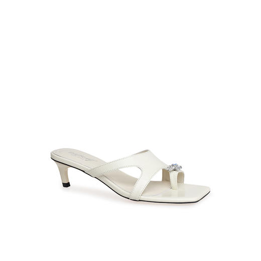 豪麟名鞋奥莱迪嘉女鞋凉拖牛皮革DJHJA51WL027白色  原价1660元 商品图0